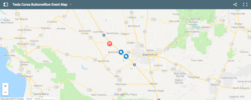 Buttonwillow EV charger Tesla Supercharging map