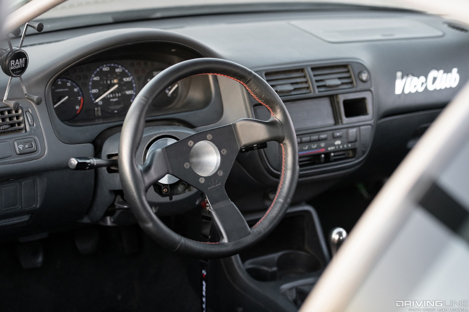 Driver Battles Honda Civic Interior