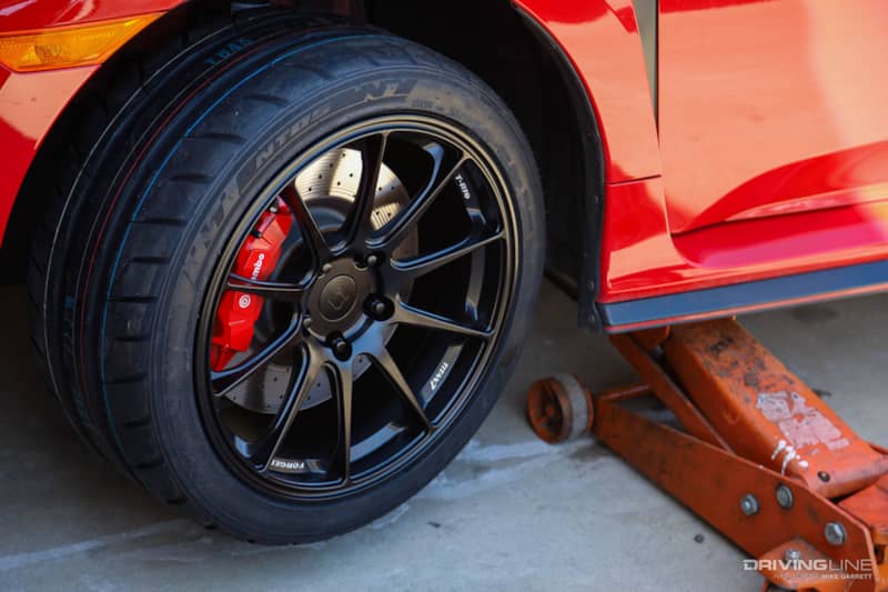 Honda Civic Type R with Titan 7 Wheels Nitto NT05 Tires Installed