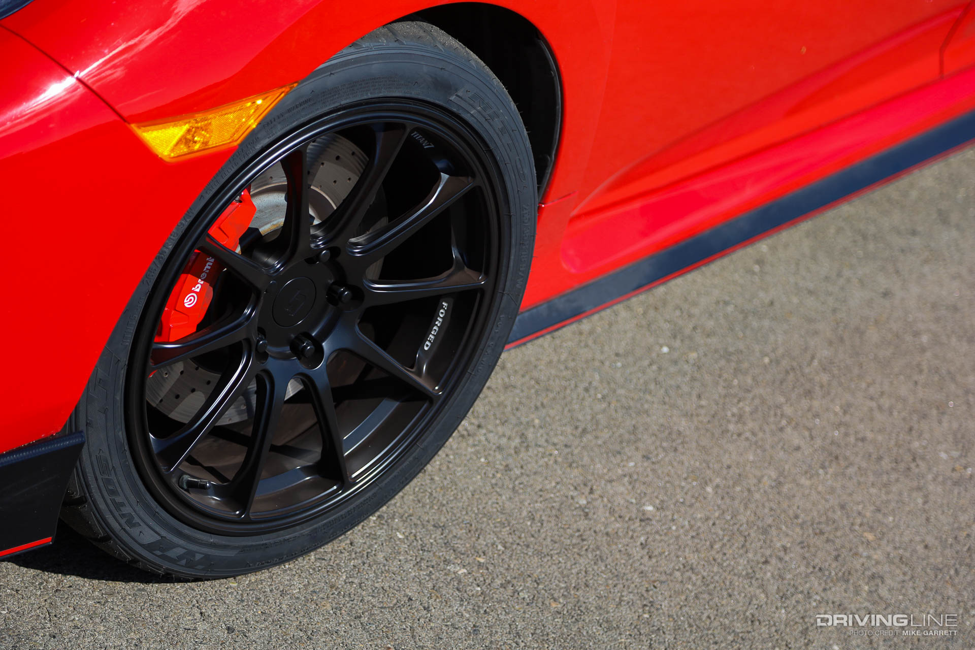 Wheelweel of Honda Civic Type R With Titan 7 Wheels and Nitto NT05 Tires