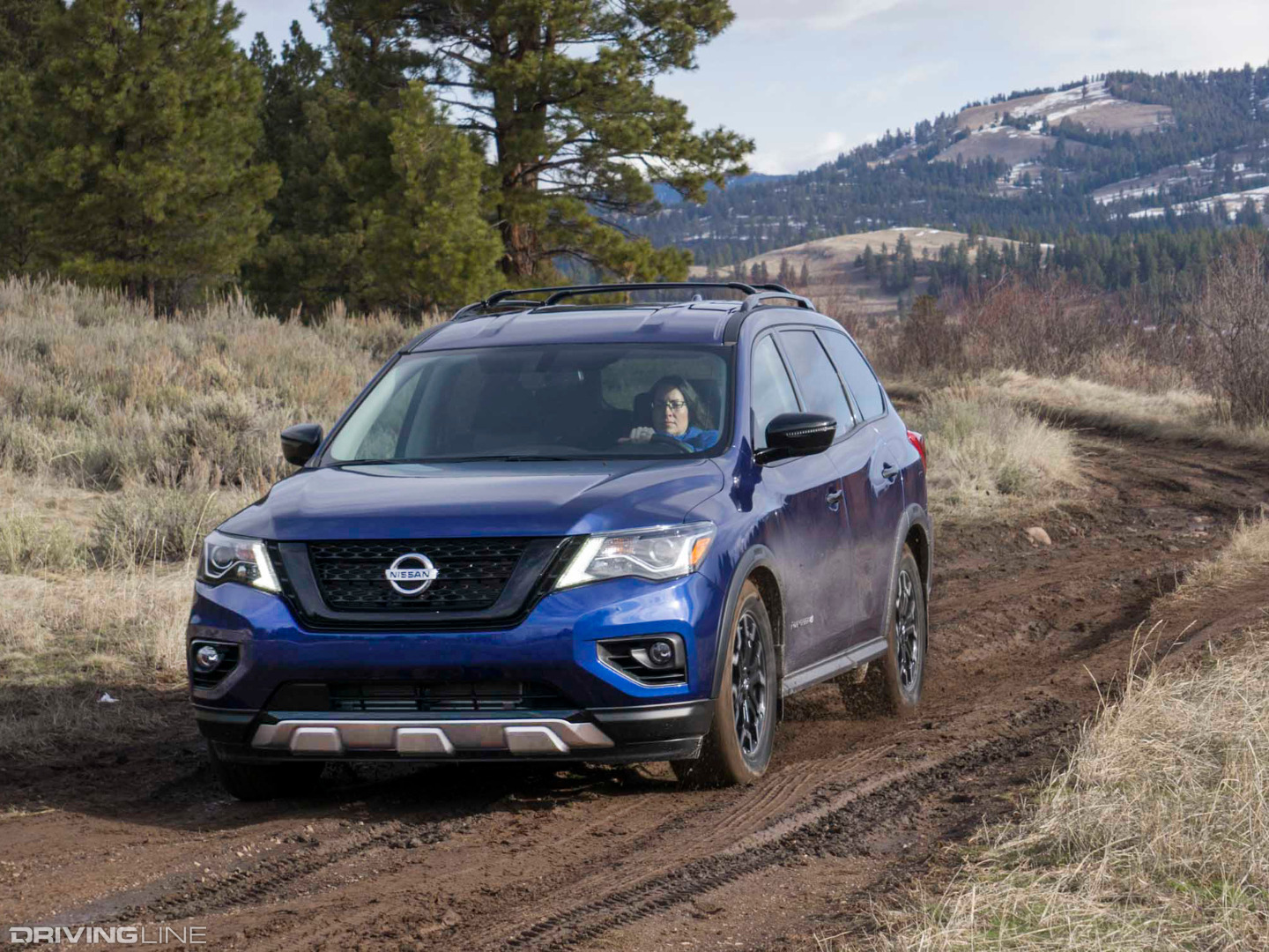 Nissan Pathfinder Rock Creek Edition Driving on a Dirt Trail