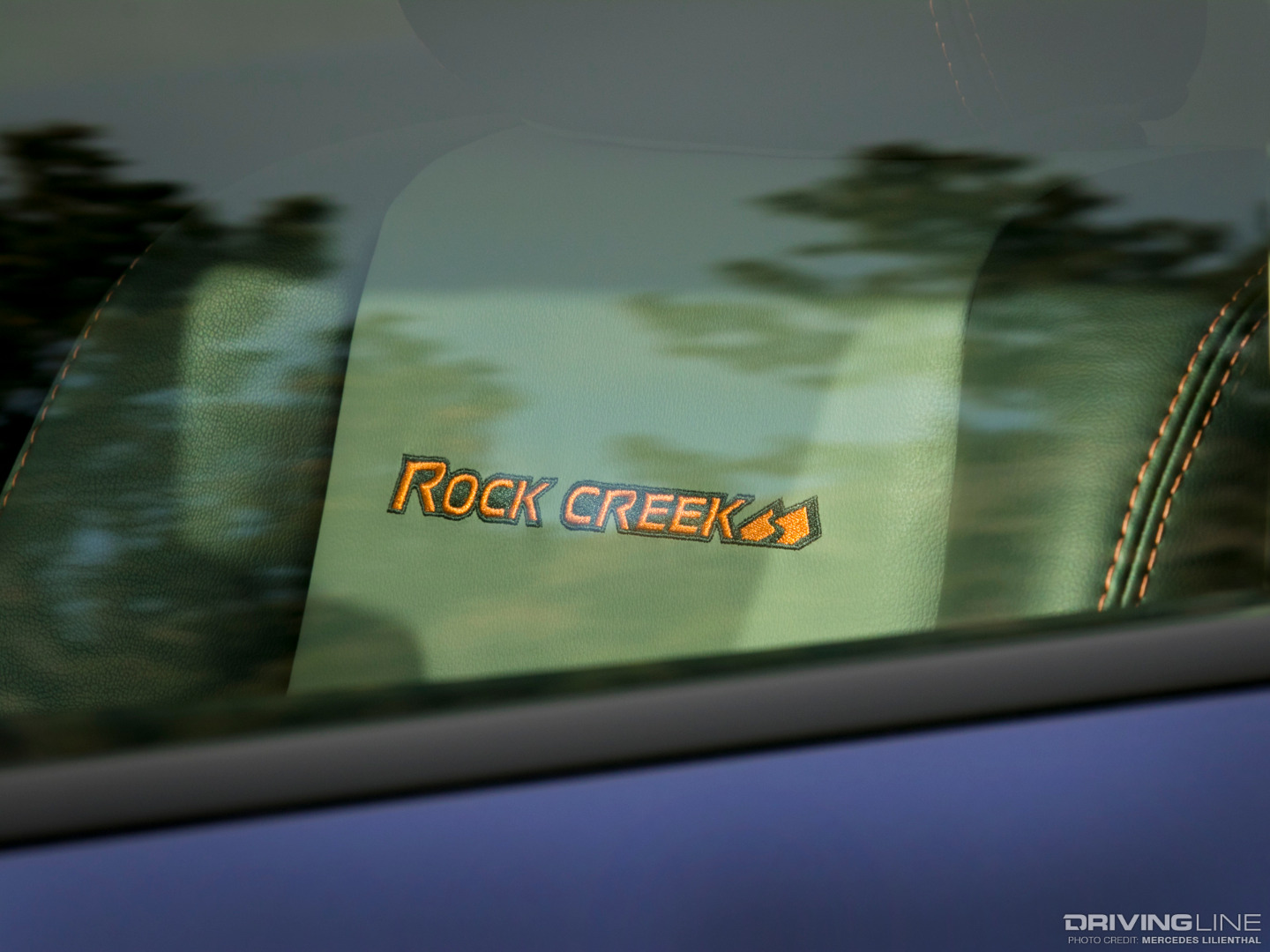 Nissan Pathfinder Rock Creek Edition front seat stitching