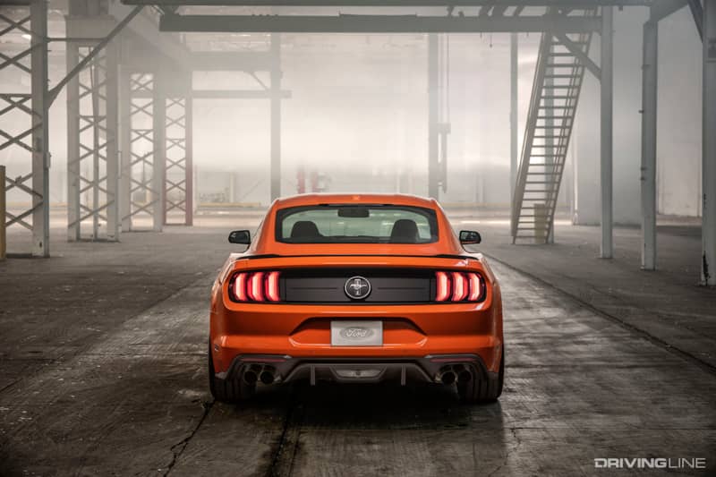 Rear of2020 Ford Mustang EcoBoost Performance Pack Rear