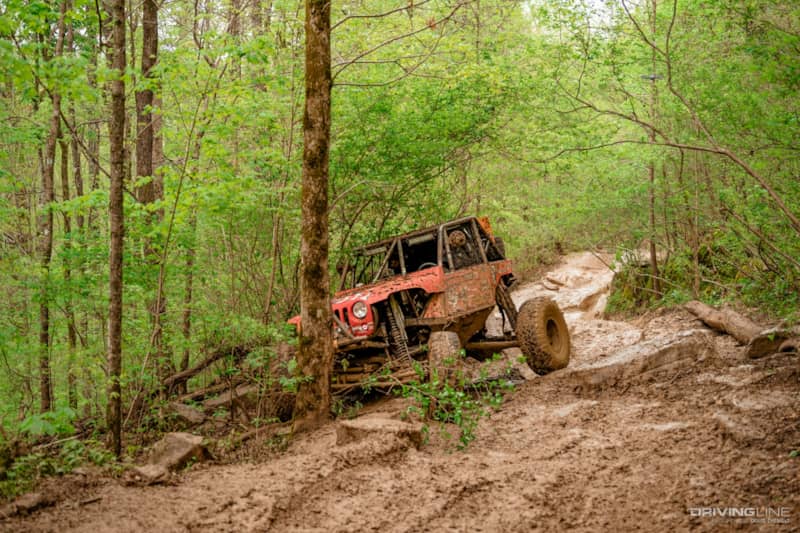 Car Crashed into a Tree at the Ultra4 Tear Down in Tennessee