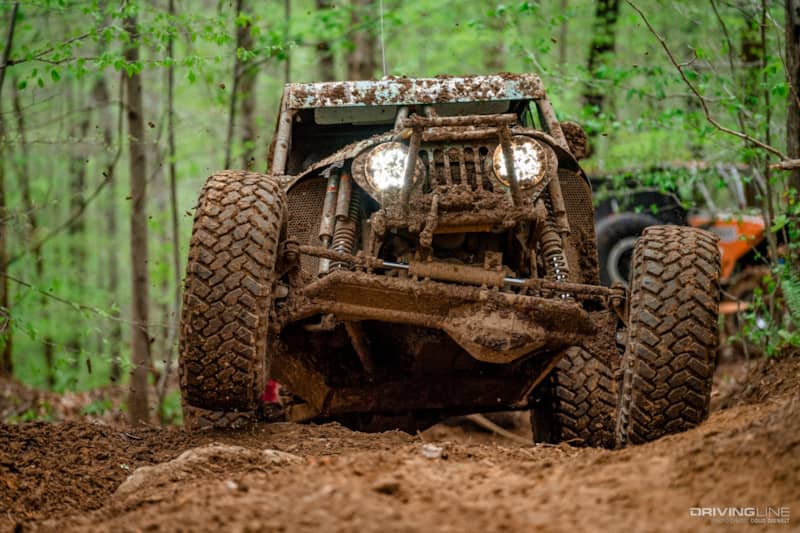 Josh Blyler Climbing a Rock at the Ultra4 Tear Down in Tennessee