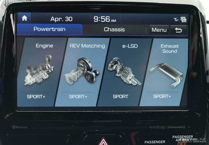 Hyundai Veloster N drive modes