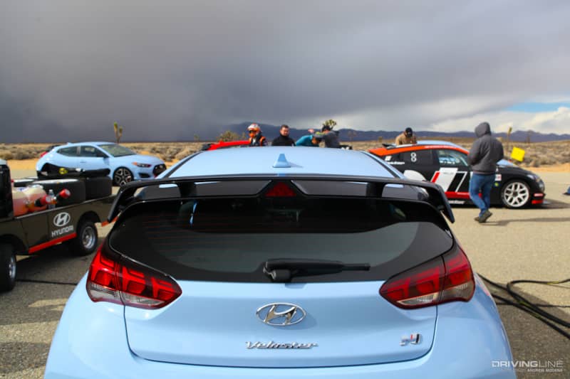 Rear of a Hyundai Veloster N