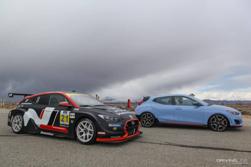 Hyundai Veloster N and Veloster N TCR Race Car