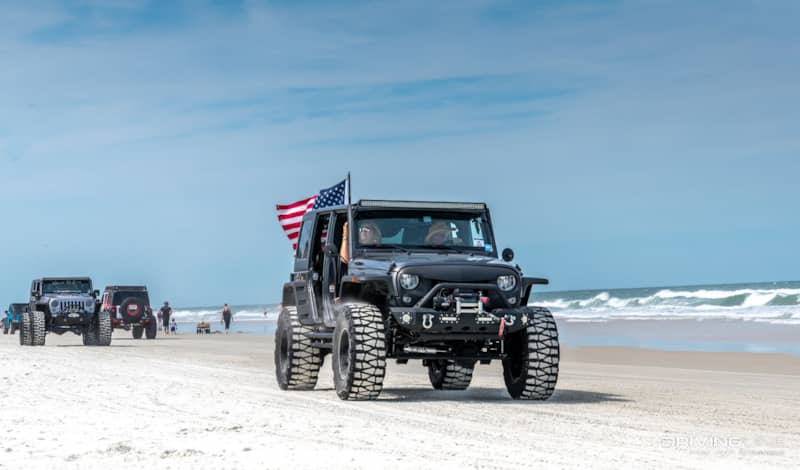 Jeeps on a Beach at Jeep Beach
