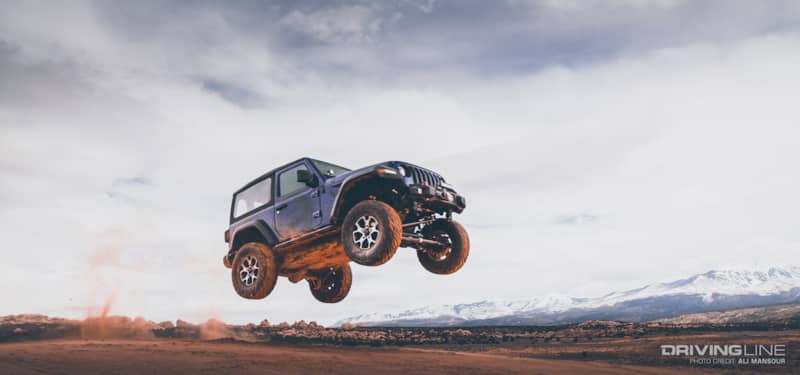 Jeep JL Jumping off a Dune