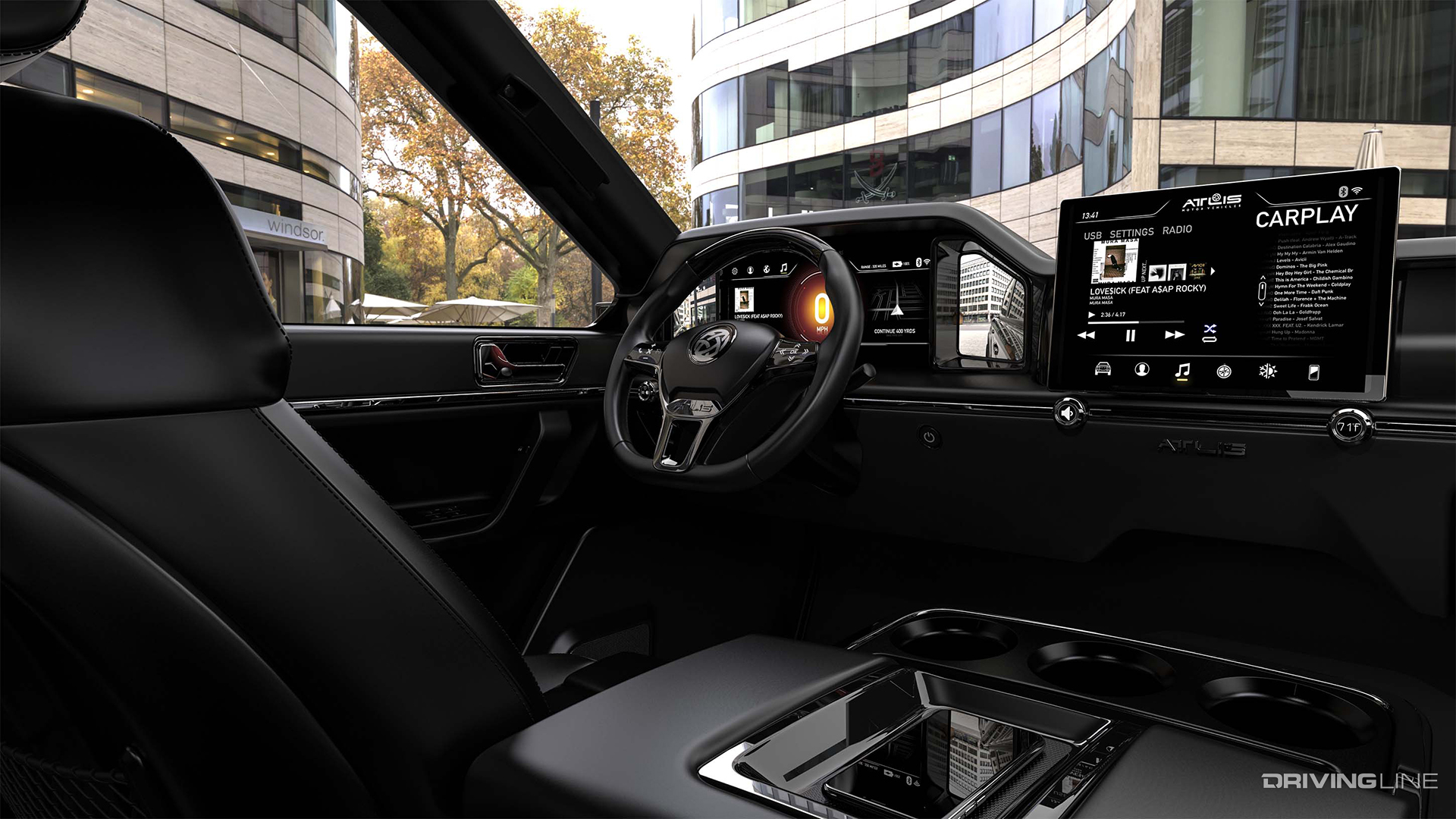 Atlis XT Side View Cameras and Dash Screens