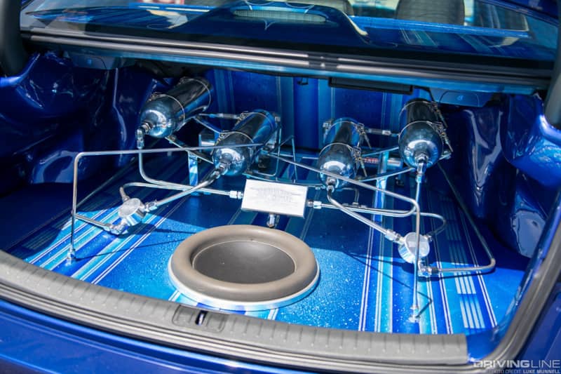 Eibach Honda Meet and Drags at Fontana lowrider style Acura TSX airlift system trunk