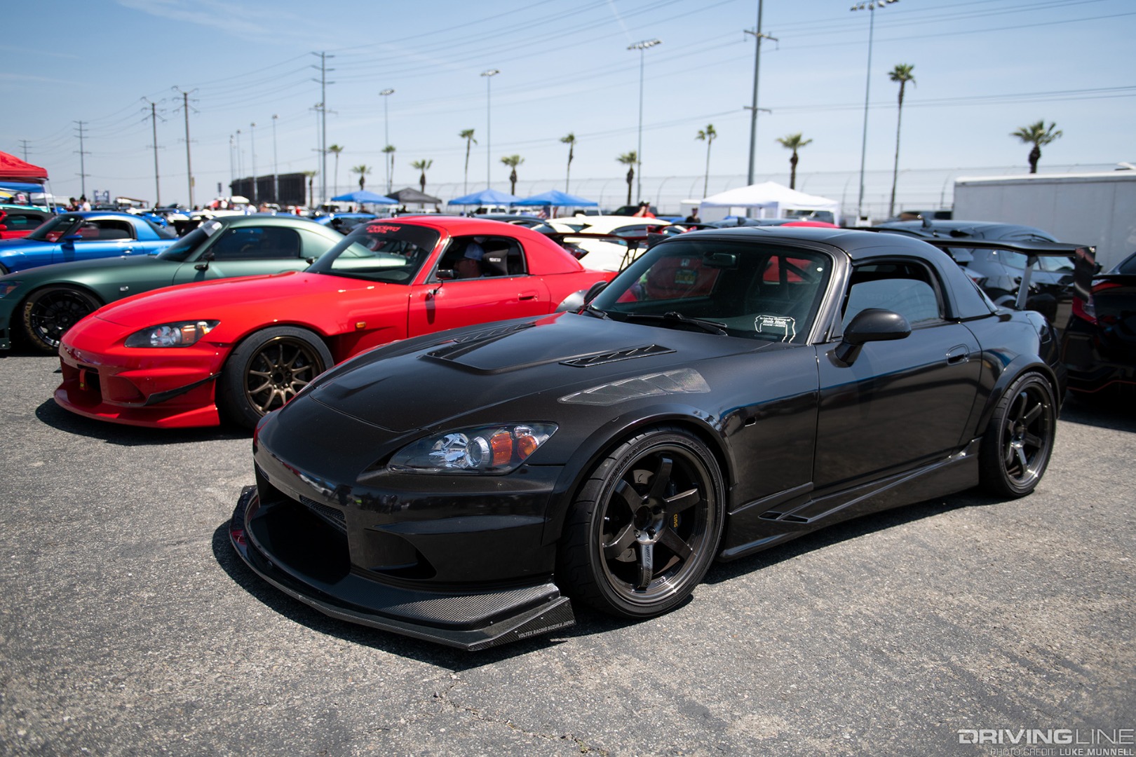 Eibach Honda Meet and Drags at Fontana black and red Honda S2000s