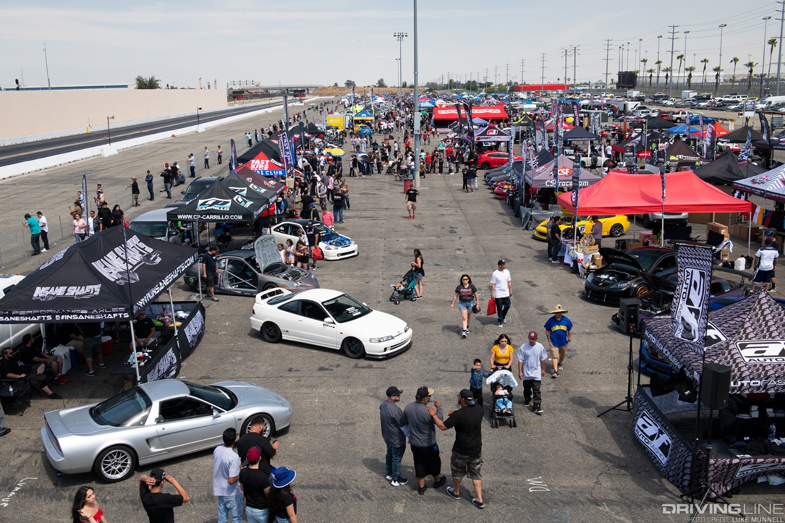 Eibach Honda Meet and Drags at Fontana overhead view