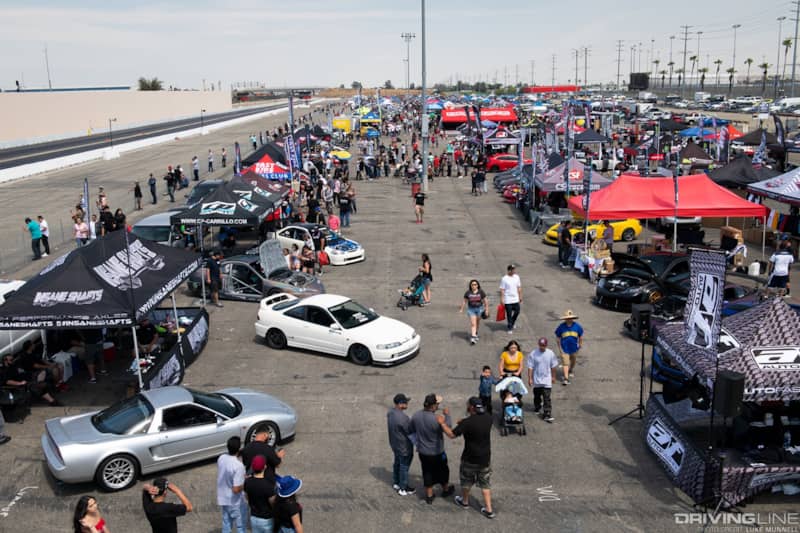 Eibach Honda Meet and Drags at Fontana overhead view