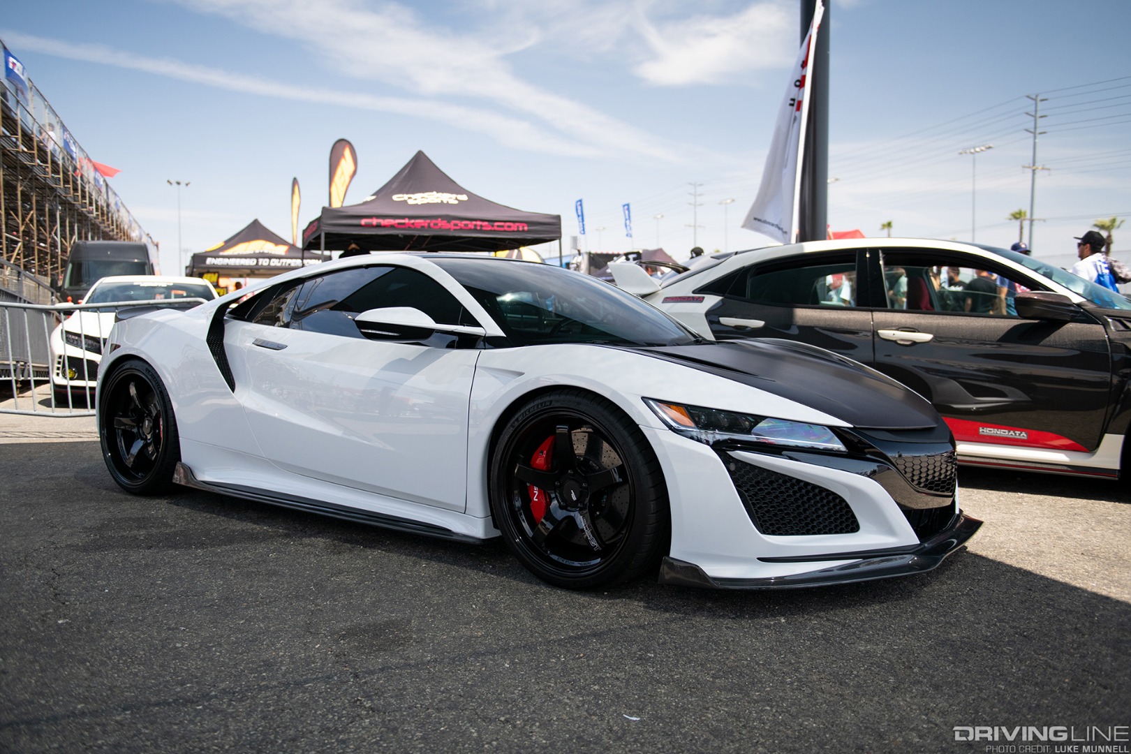 Eibach Honda Meet and Drags at Fontana white and black Acura NSX