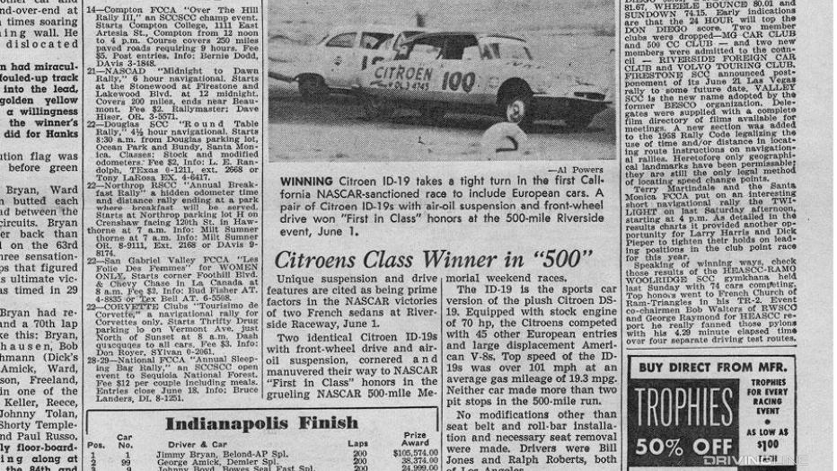 Citroen ID 19 - source Motor Times.