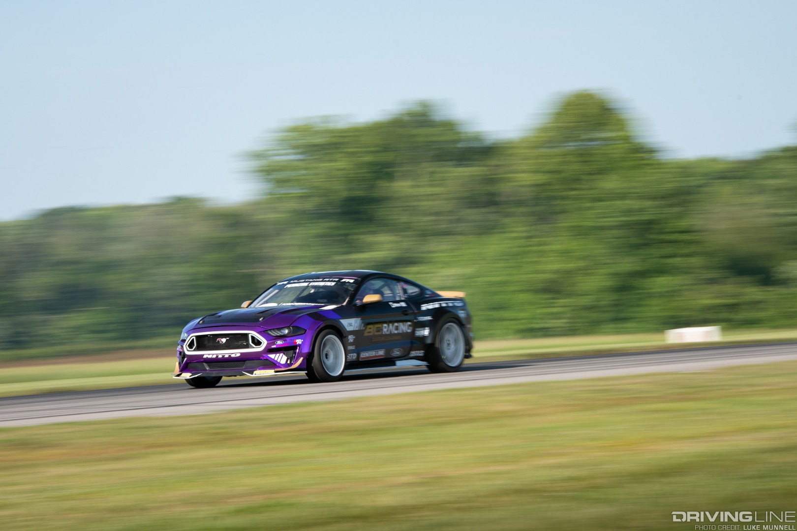 Hyperfest at VIR Chelsea Denofa Ford Mustang RTR drift car rolling back to the pits