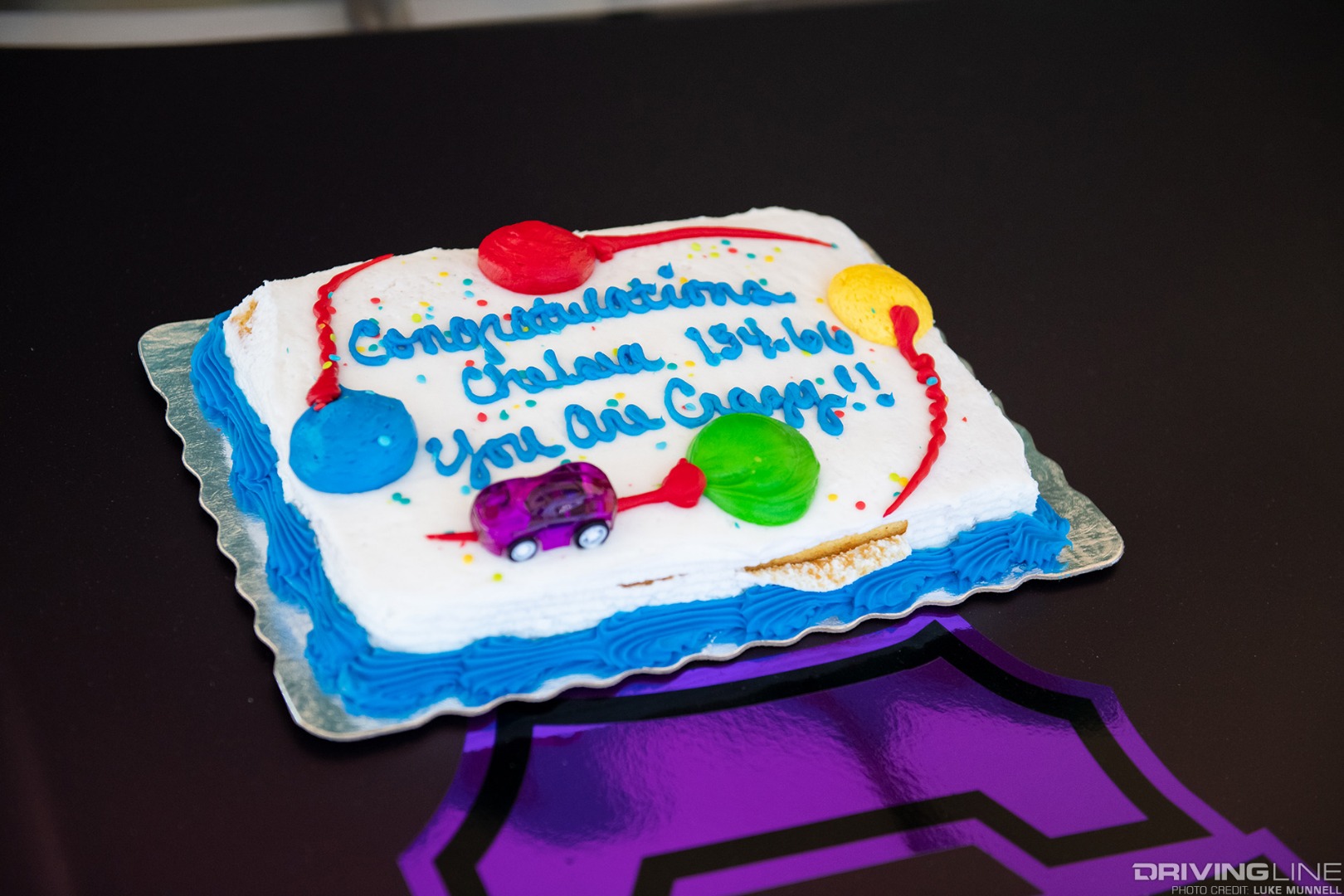 Hyperfest at VIR Chelsea Denofa congratulations cake