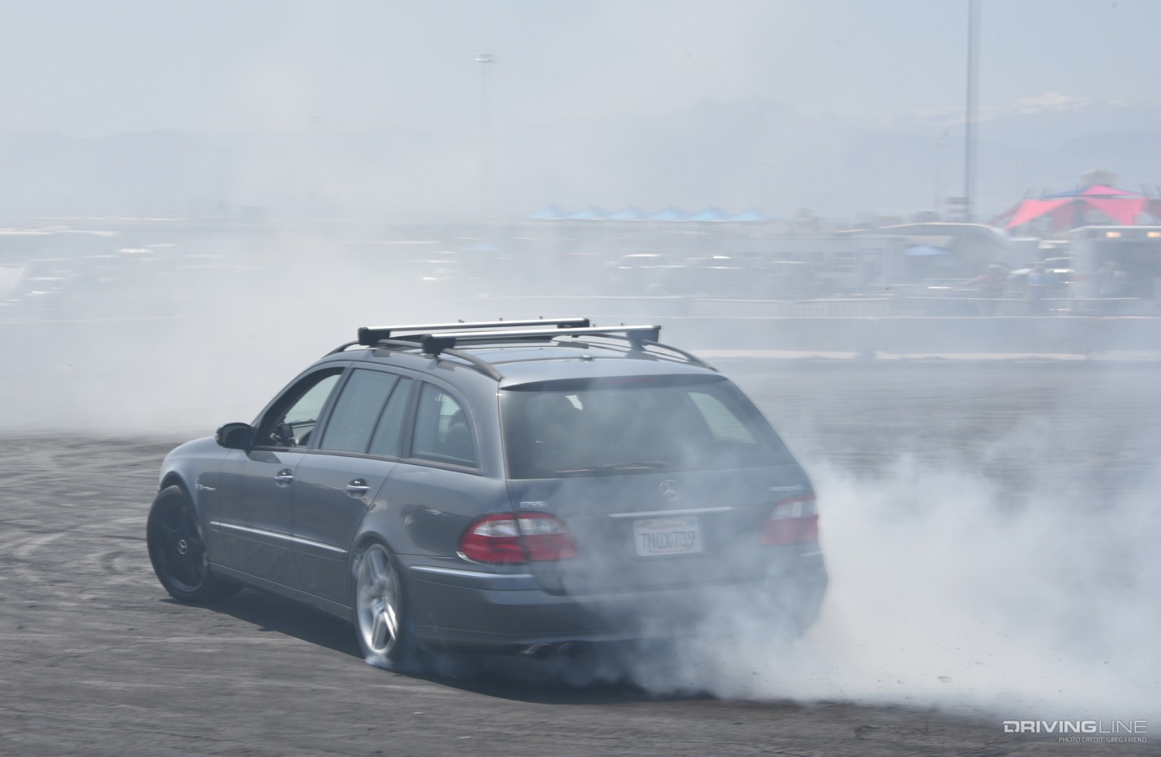 2006 Mercedes E55 Station Wagon in Burnout Competition