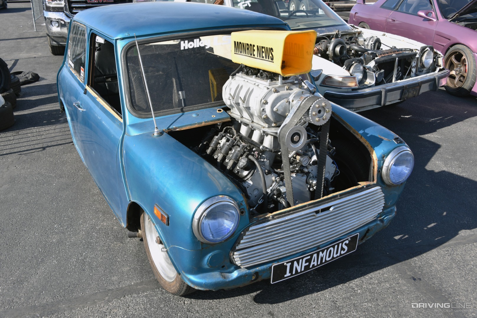 1977 Austin Mini with blown LS Engine