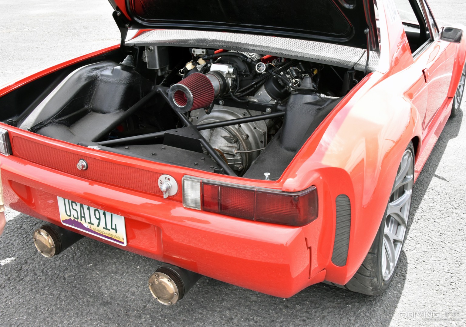 1970 Porsche 914 with LS motor engine compartment photo
