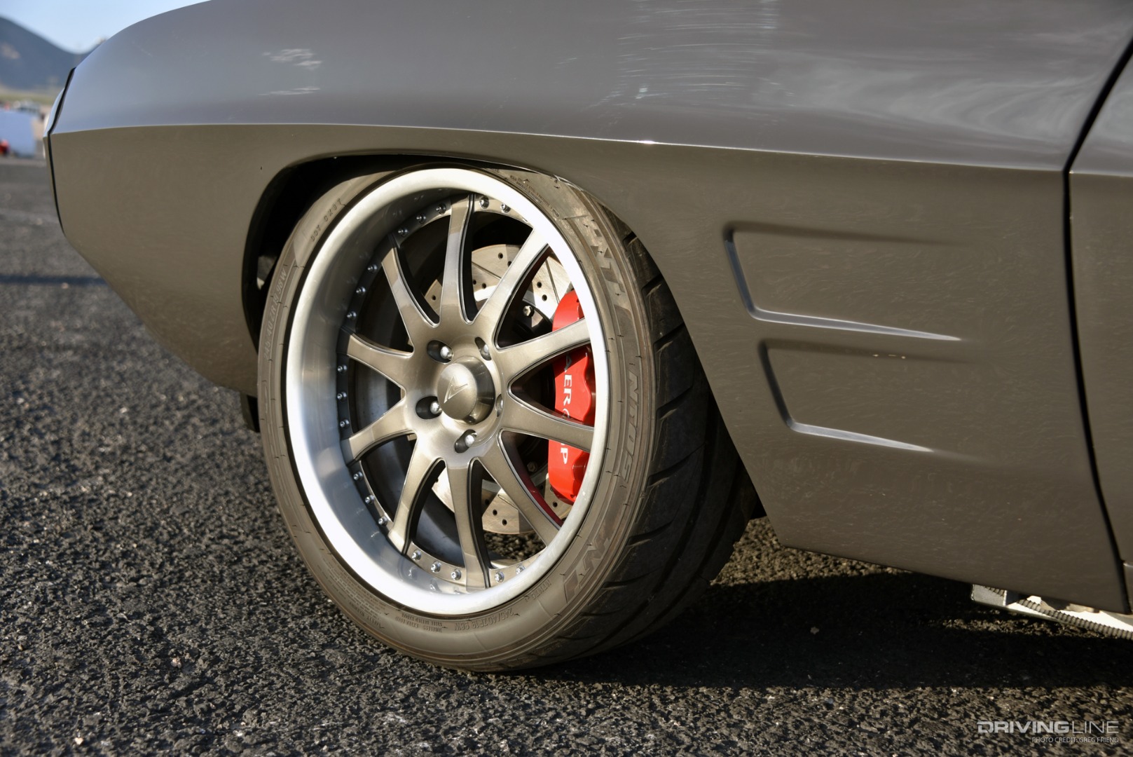 1969 Pontiac Firebird Trans Am with Nitto NT05 245/40ZR19 tire