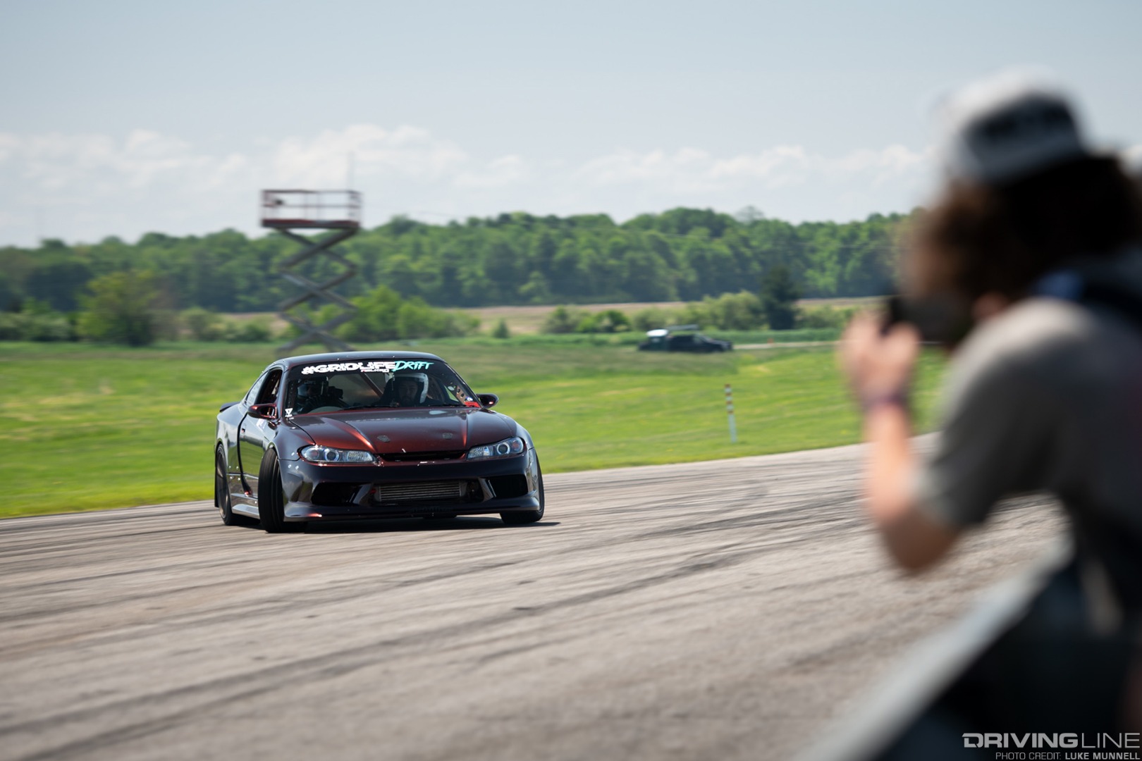 Gridlife Midwest Festival - Adam LZ Nissan S15 Silvia drift car and spectators