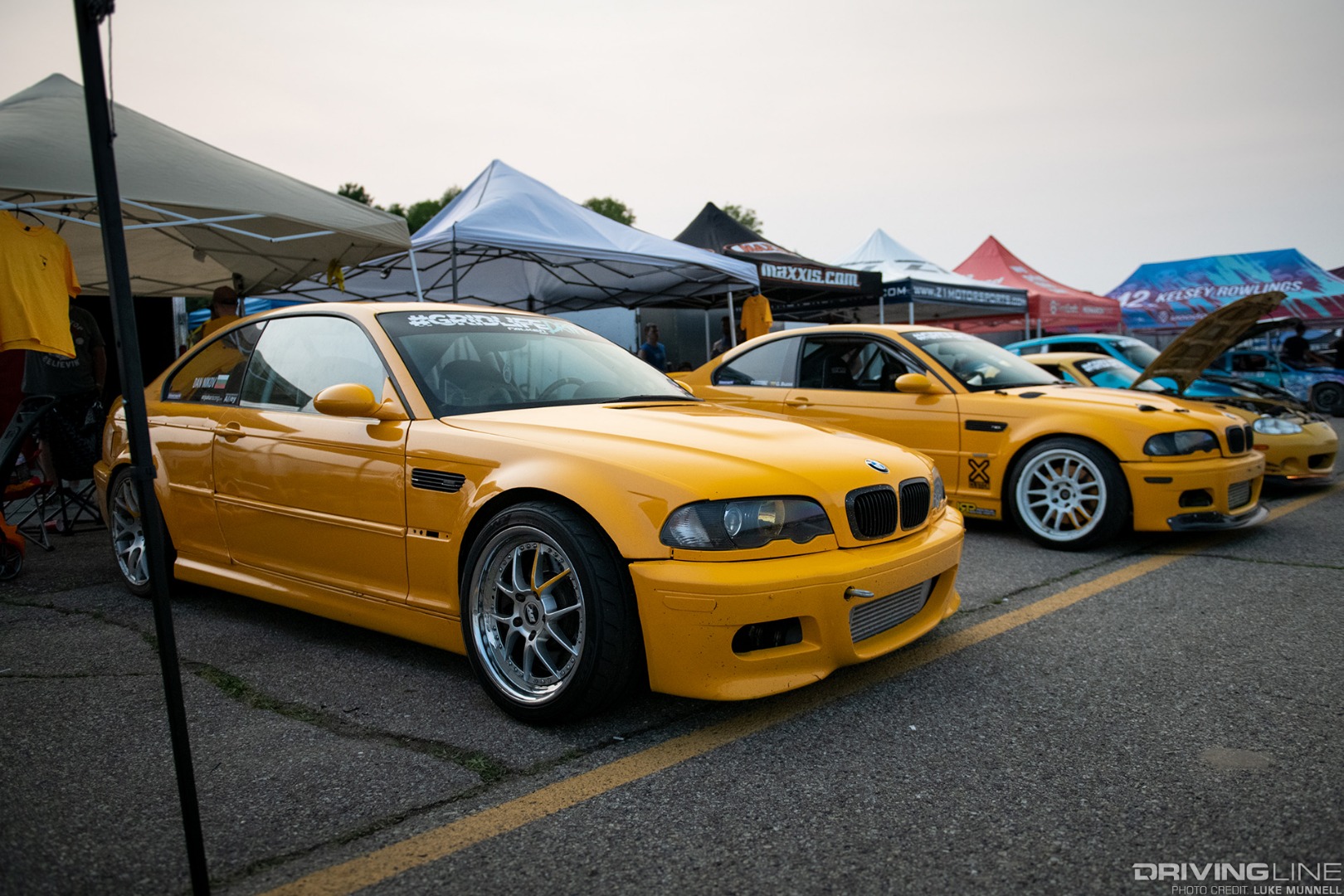 Gridlife Midwest Festival - twin BMW E46 M3 drift machines in the pits
