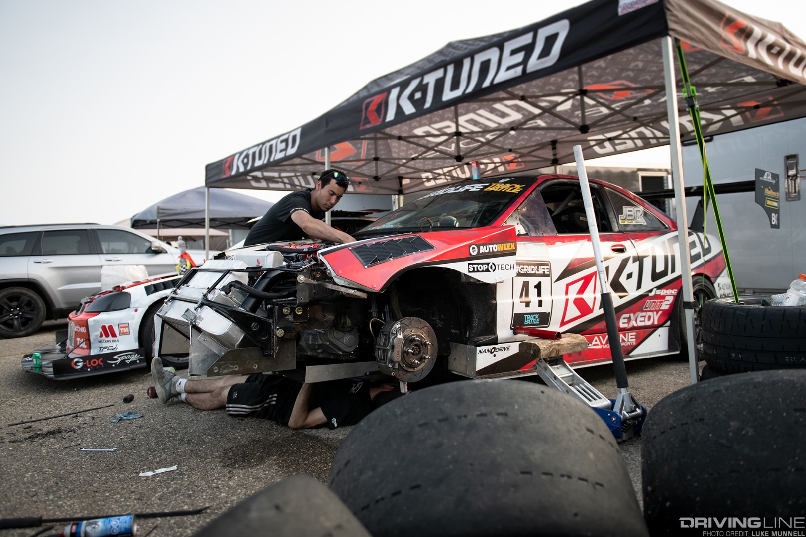 Gridlife Midwest Festival James Houghton DC2 Acura Integra time-attack car in the pits
