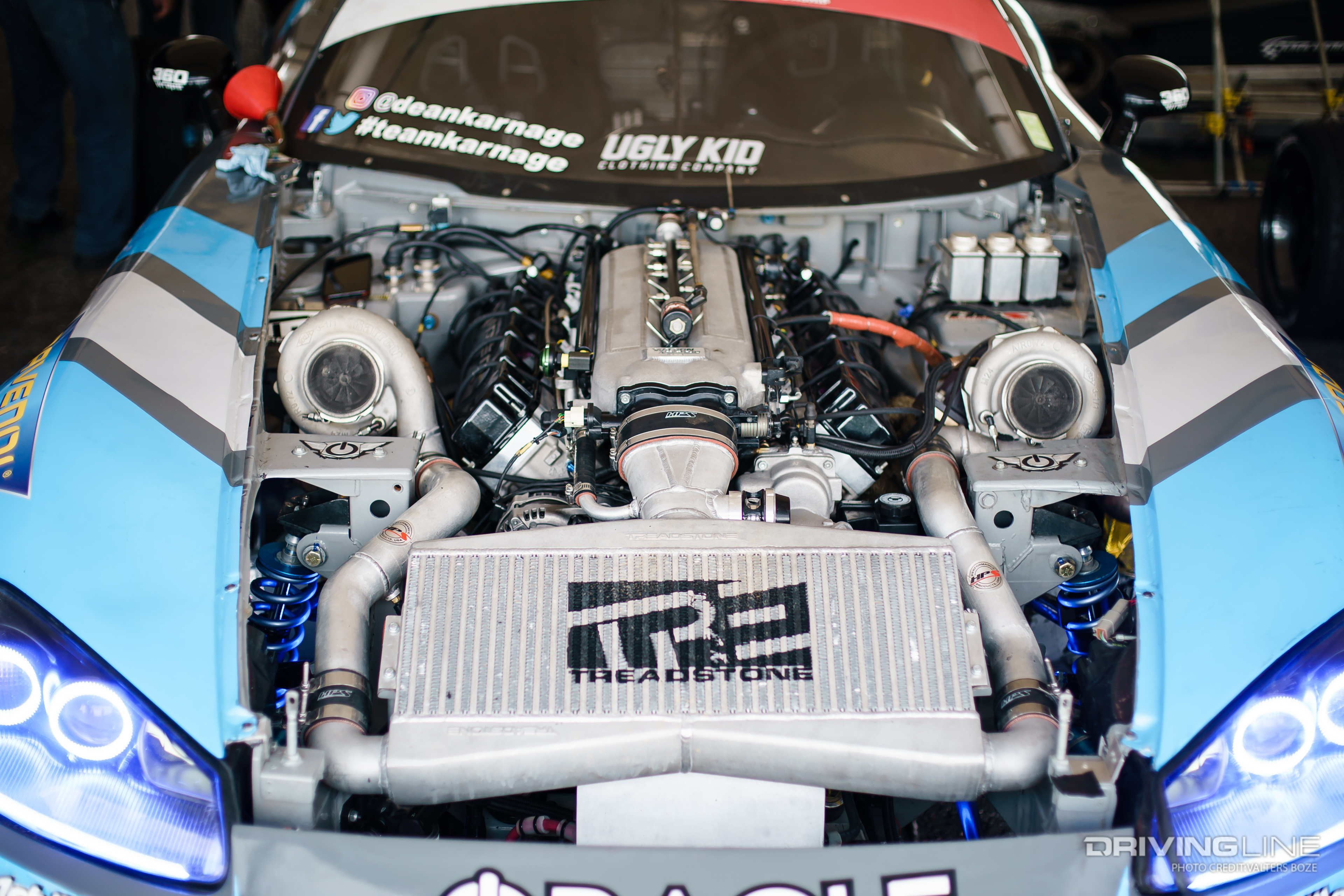 Dean Kerney's twin turbocharged Dodge Viper V12 is the highest horsepower drift car in the world