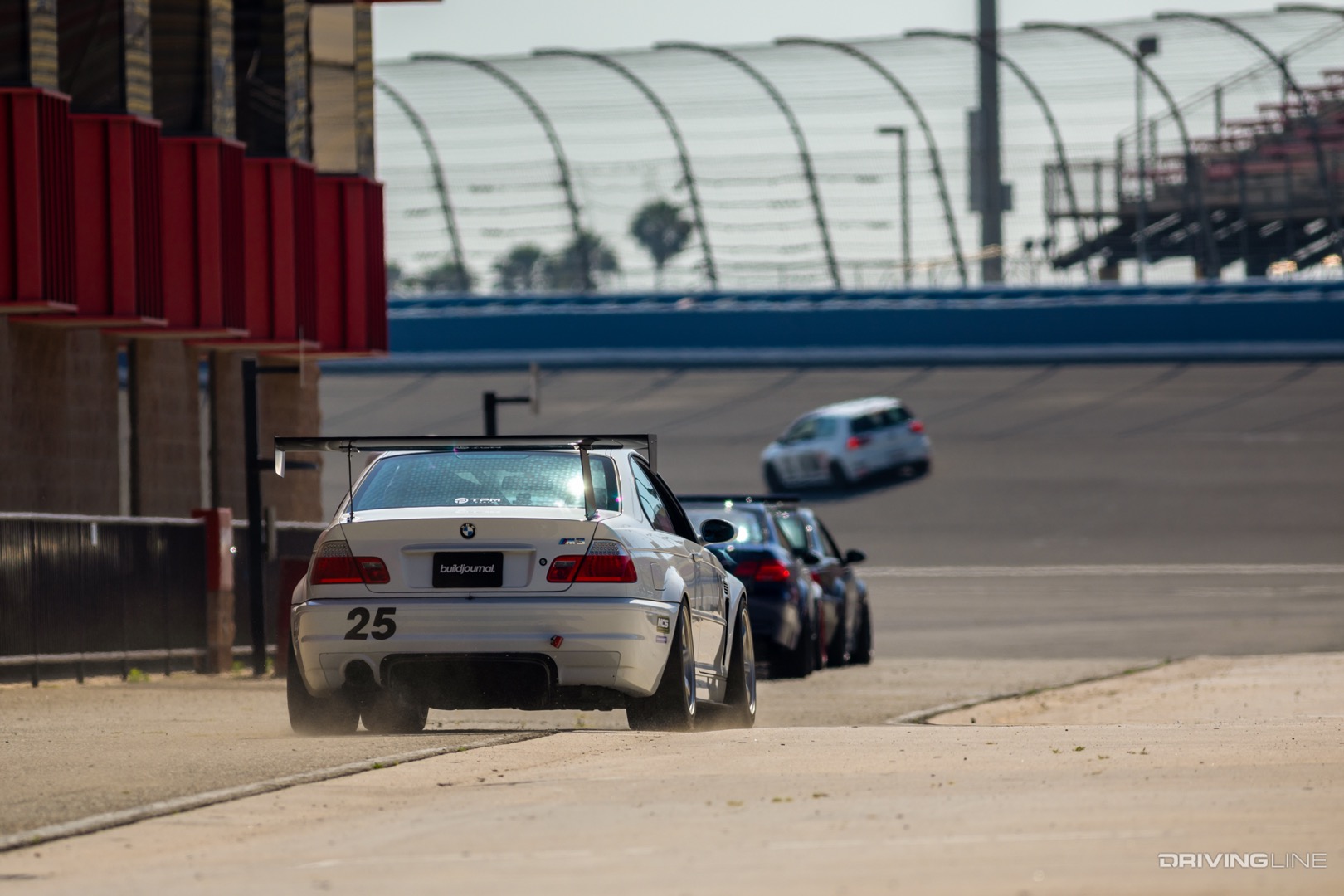 White E46 M3 rear race track