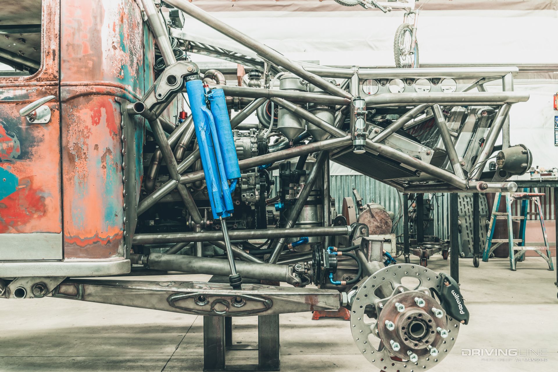 Rear Fox Suspension on vice unlimited trophy t ultra4 car