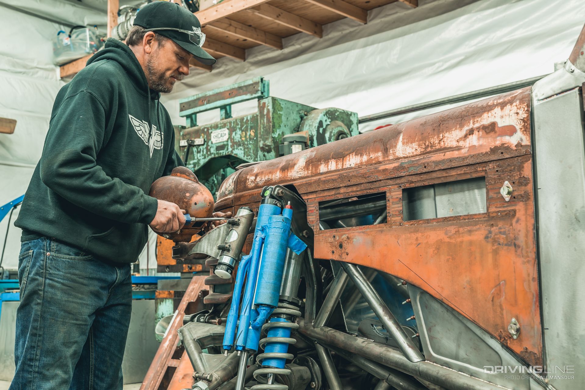 installing A-arm front suspension on vice unlimited trophy t ultra4 car