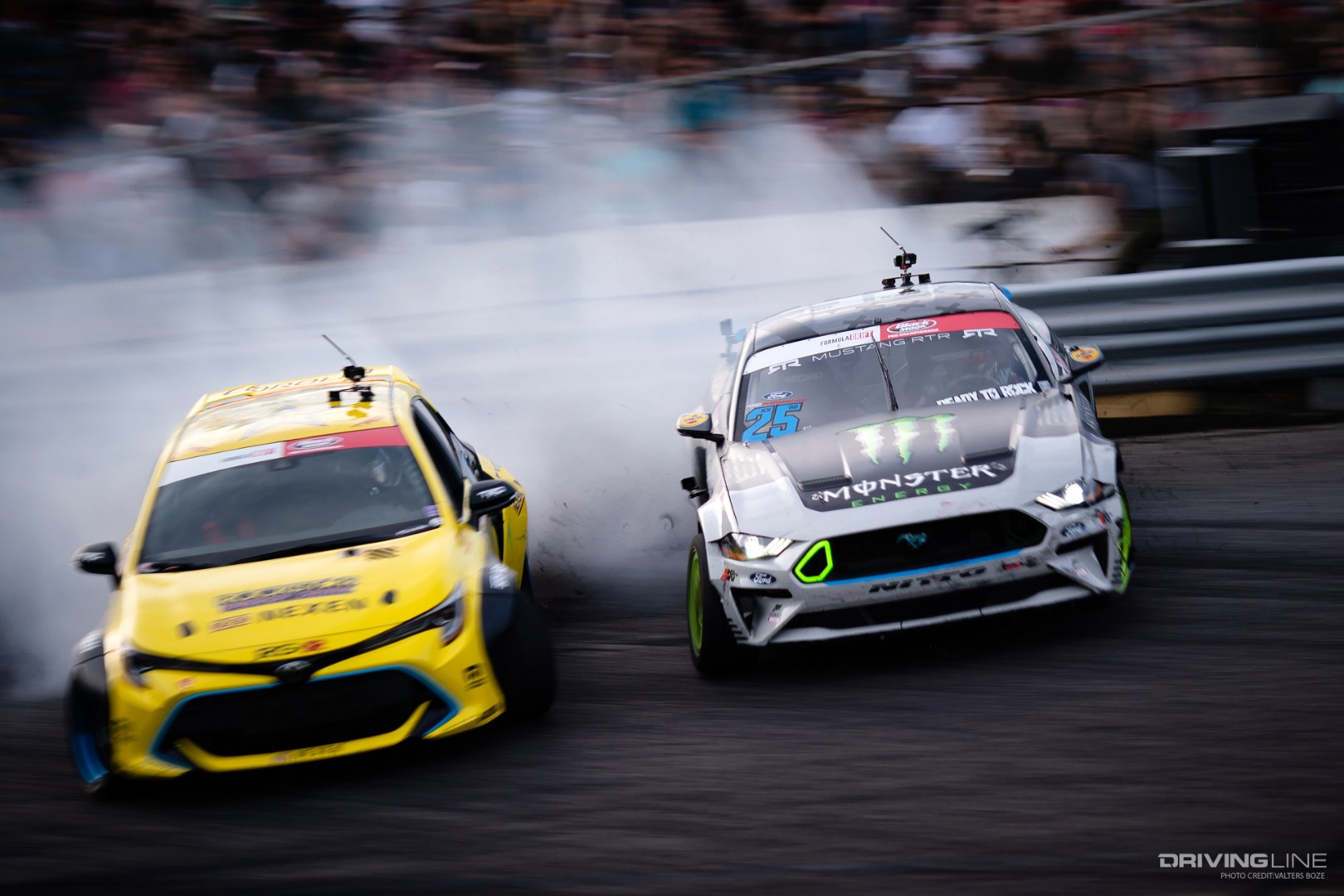 Vaughn Gittin Jr. lost a close battle to Fredric Aasbo in the Final 4 at Formula Drift New Jersey