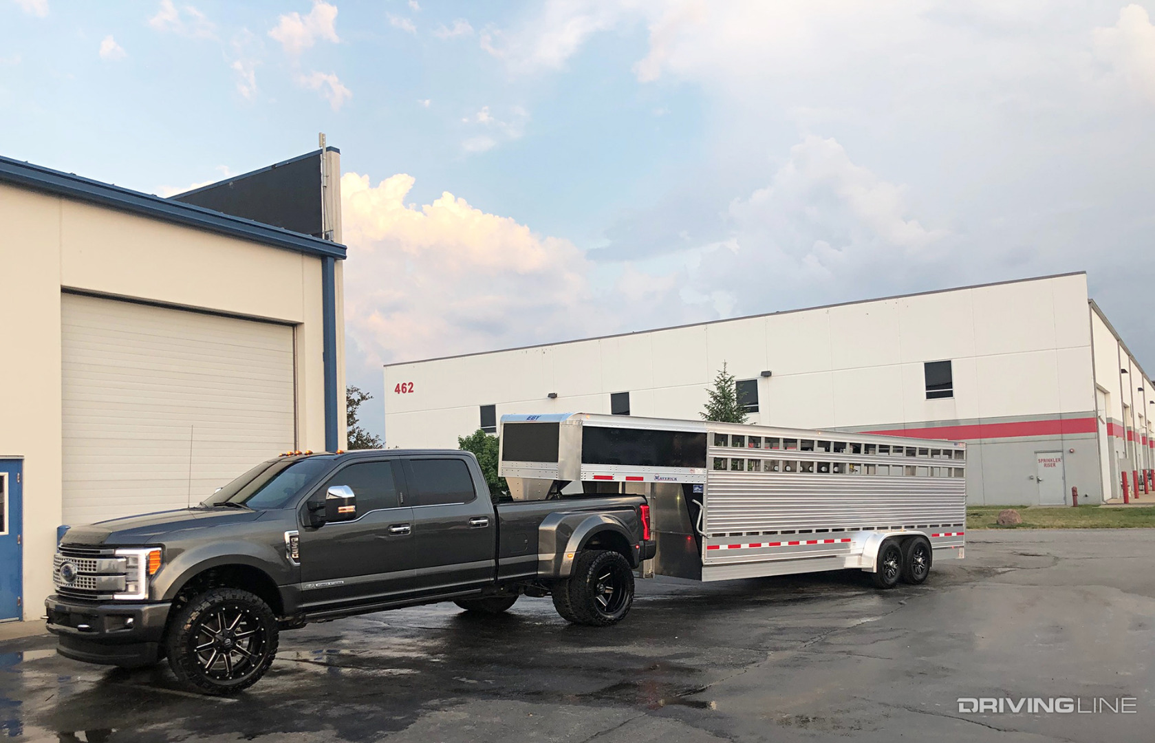 2018 Ford Super Duty Towing a Horse Trailer