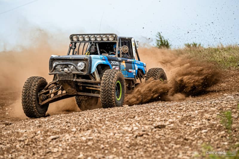 Vaughn Gittin Jr. racing on a dirt course