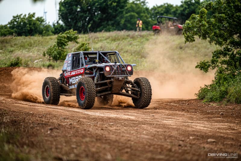 Loren Healy racing on a dirt course