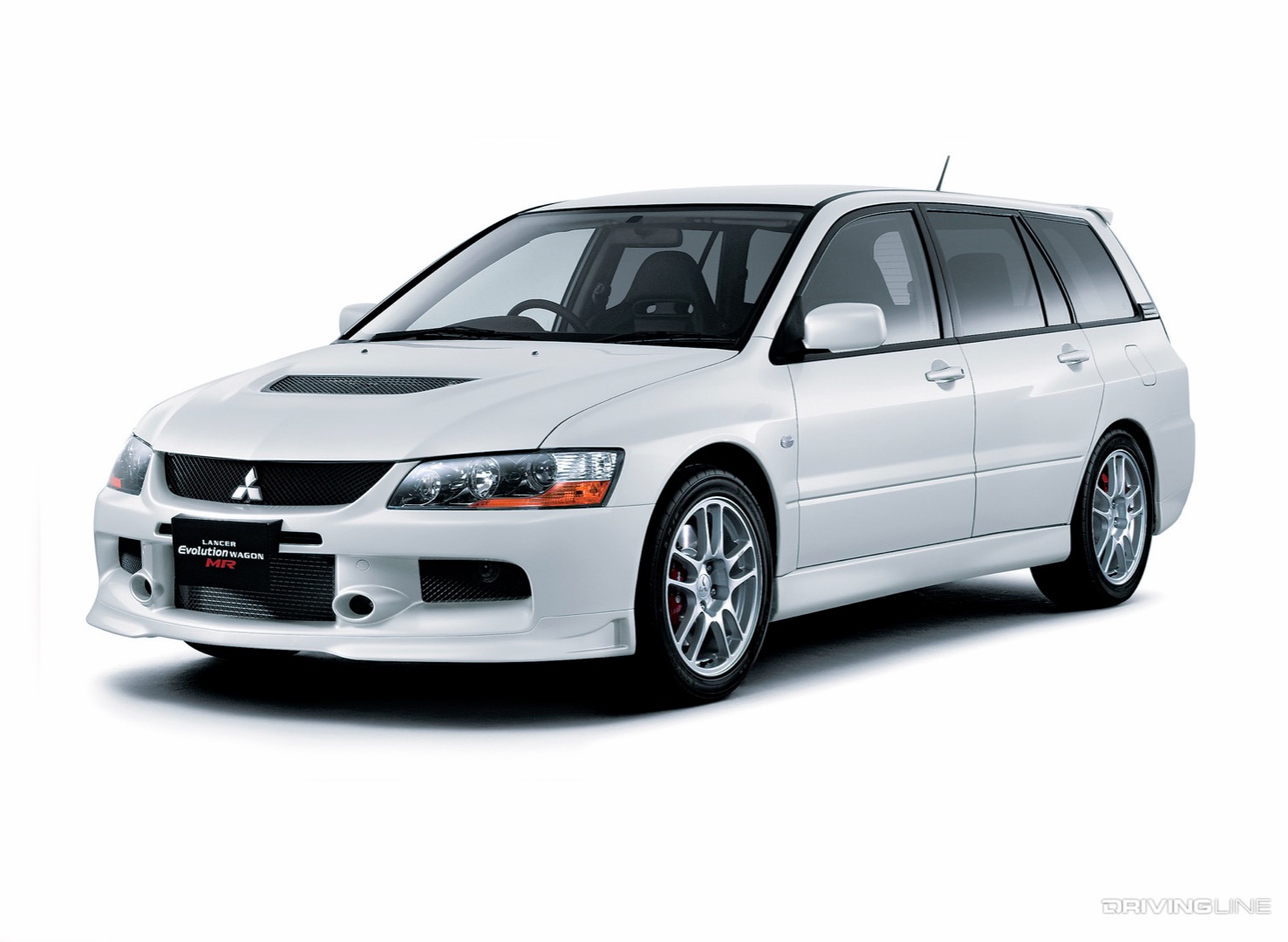 Lancer Evolution IX MR Wagon White front 3/4