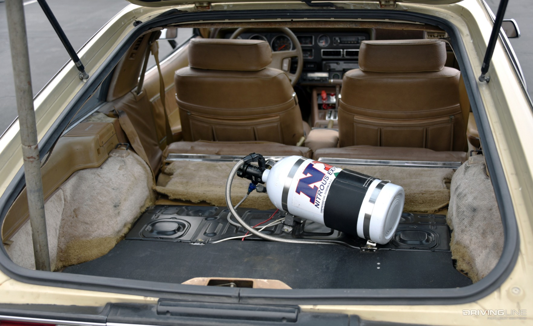 Nitrous in the trunk of a Toyota Supra