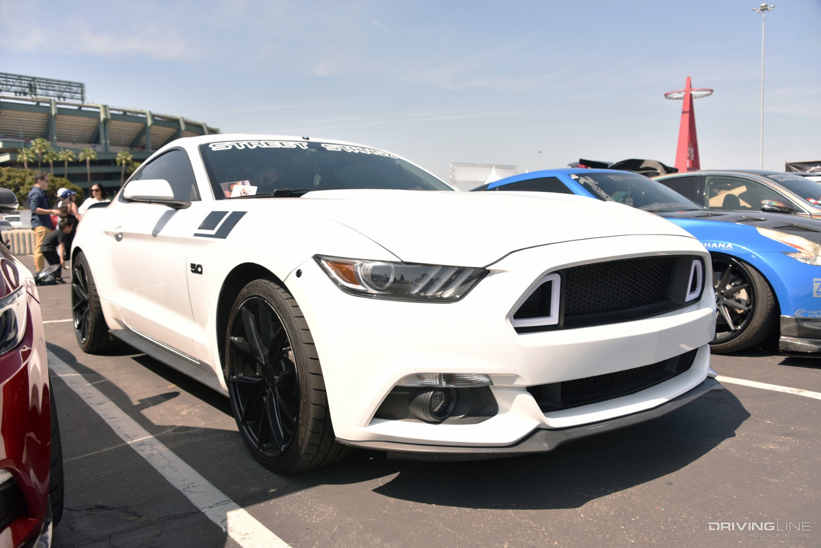 2015 Mustang GT 5.0 white front passenger side