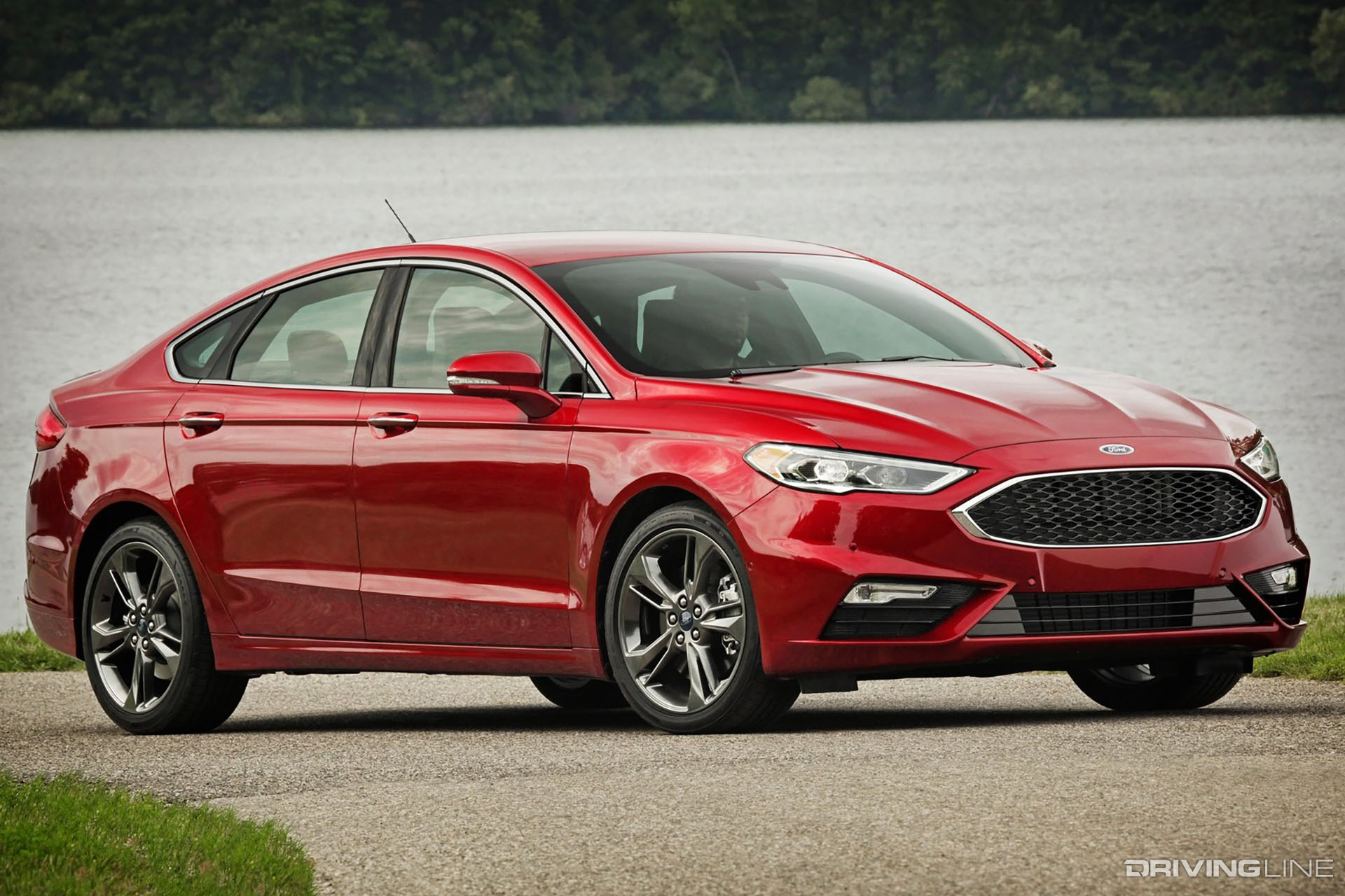 Red Ford Fusion Sport