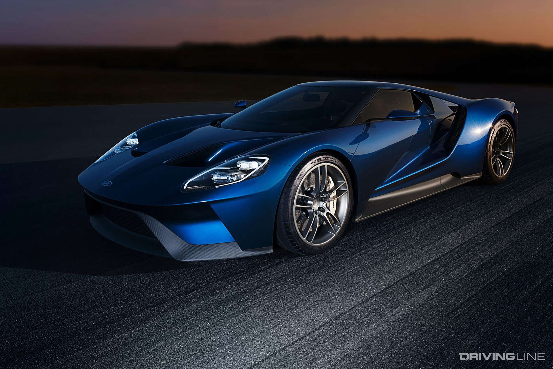 Blue 2017 Ford GT