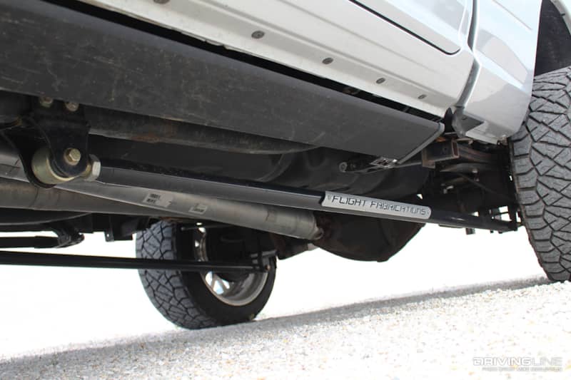 Flight Fabrication Traction Bars on the underside of a Ram 2500