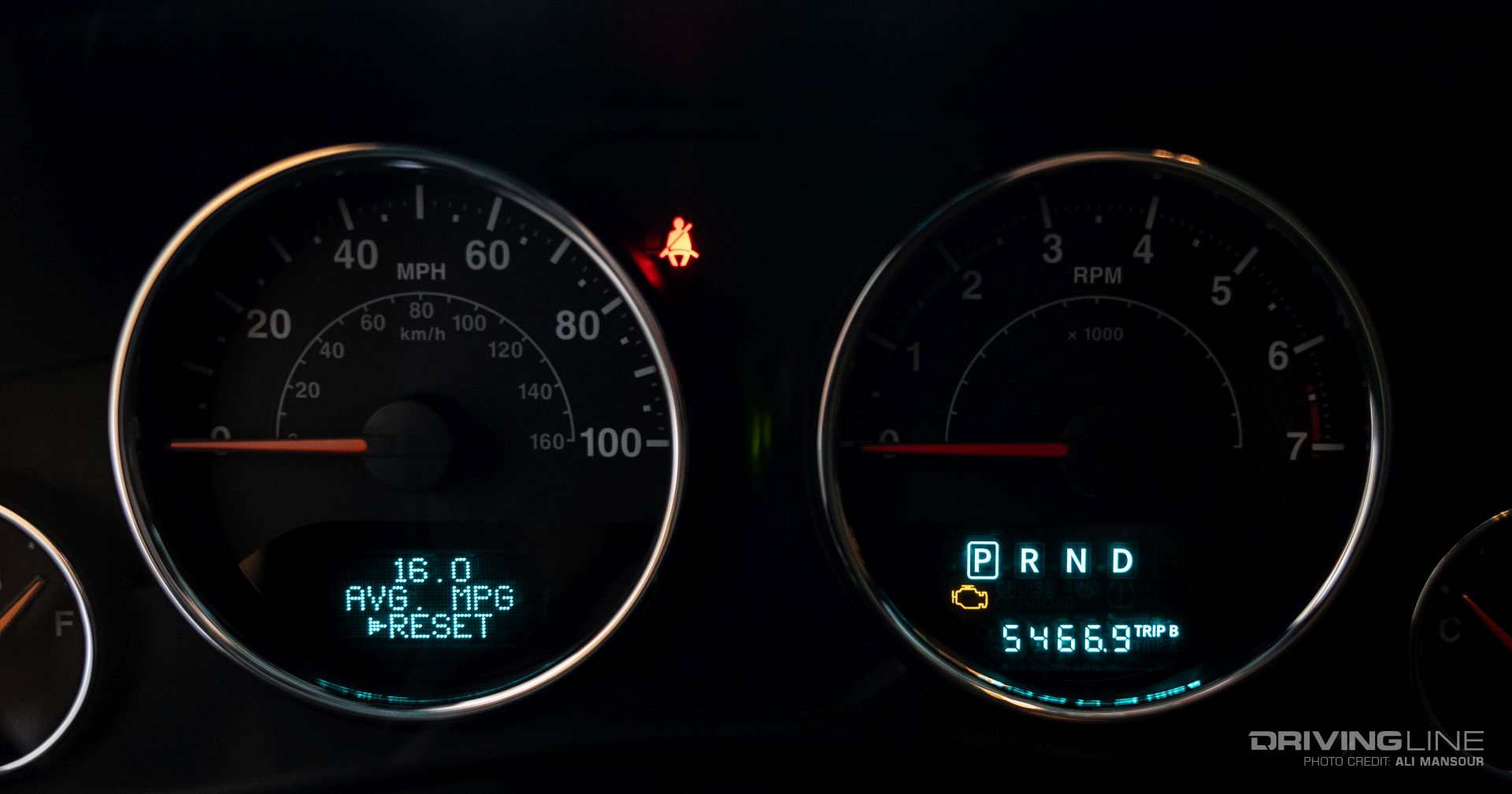 Jeep Wrangler JK gauge cluster