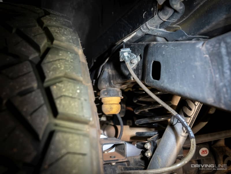Brake line on Jeep Wrangler JK