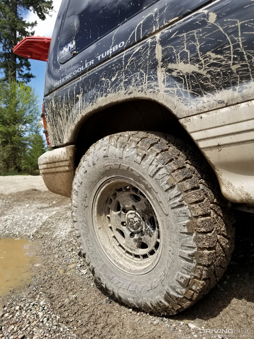Nitto Ridge Grapplers and fifteen52 Turbomac HD Classic wheels on a Mitsubishi Pajero