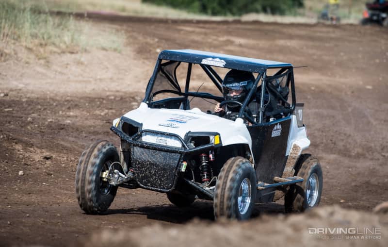 Wyatt Blevins racing his UTV 170 Mod vehicle