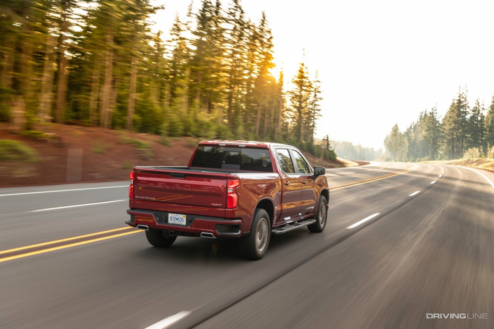 Rear of 2020 Chevrolet Silverado 3.0L Duramax Diesel