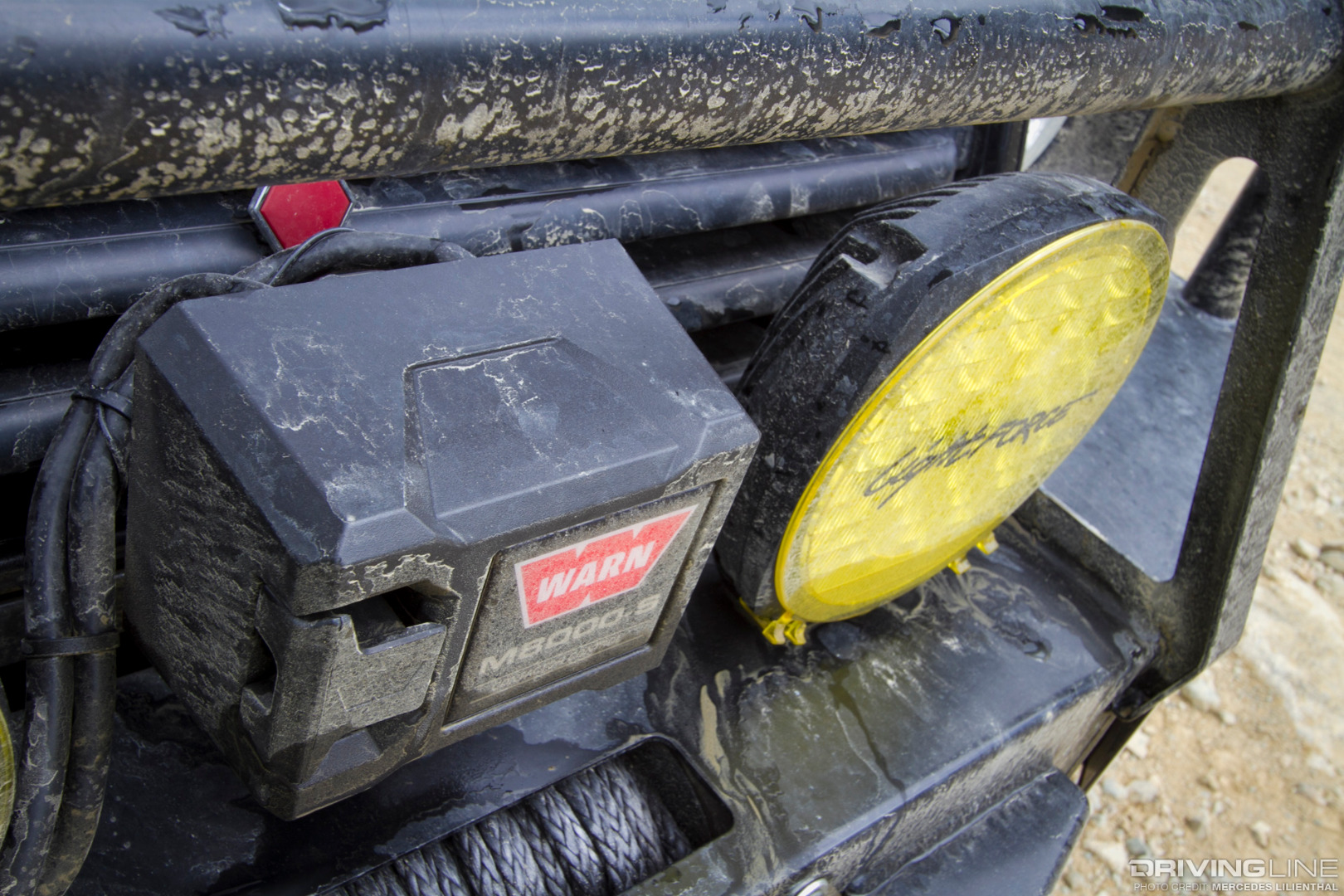 WARN M8-S winch on a bumper